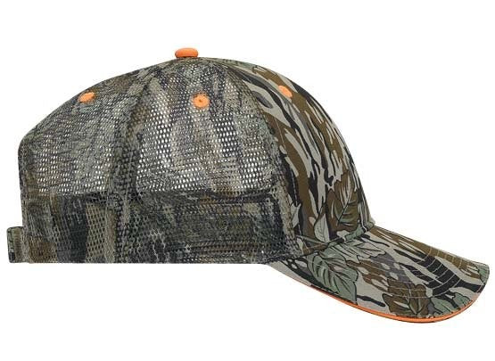 106-752 OTTO CAP Camouflage 6 Panel Low Profile Mesh Back Trucker Hat