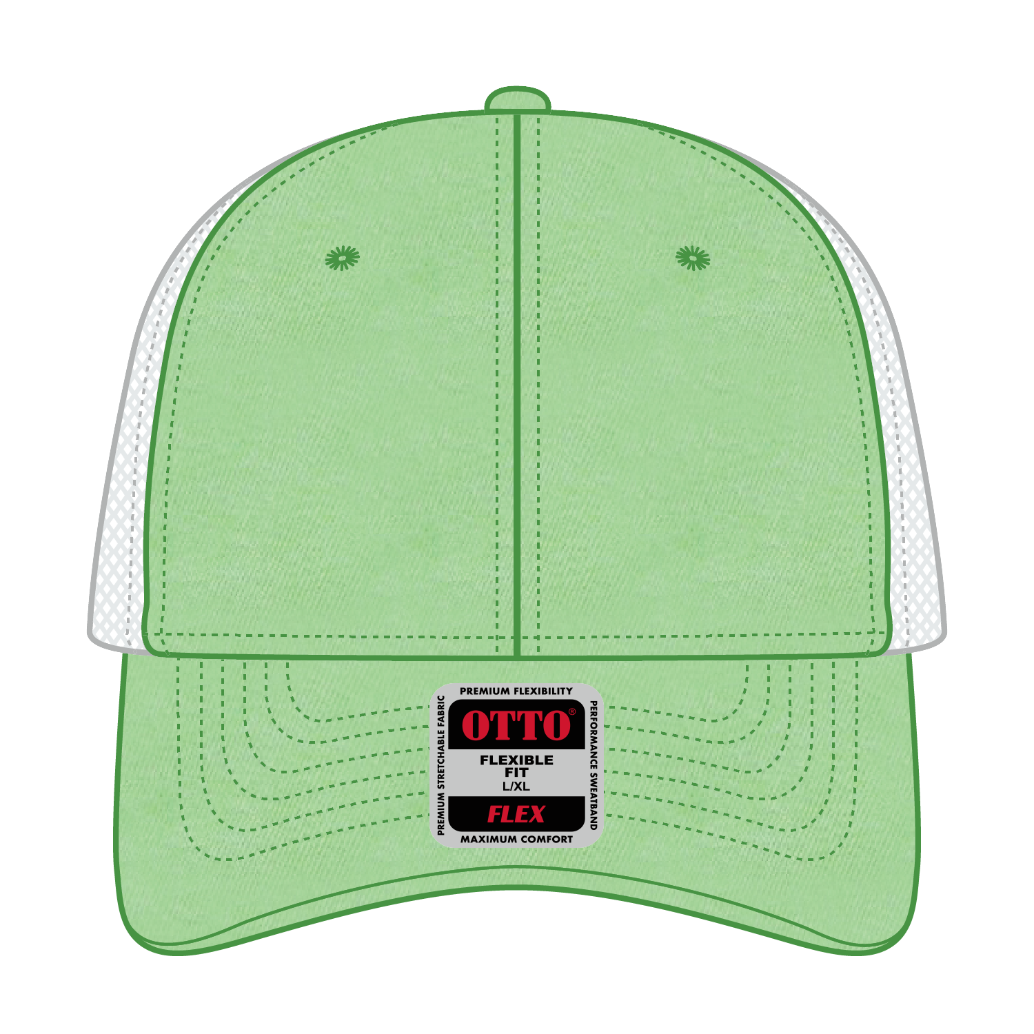 169-1264 OTTO CAP "OTTO FLEX" 6 Panel Low Profile Mesh Back Trucker Hat