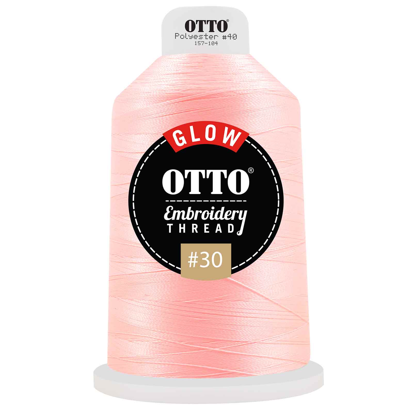 157-104 OTTO Embroidery Glow in the Dark Thread #30 4,400 yd. King Cone