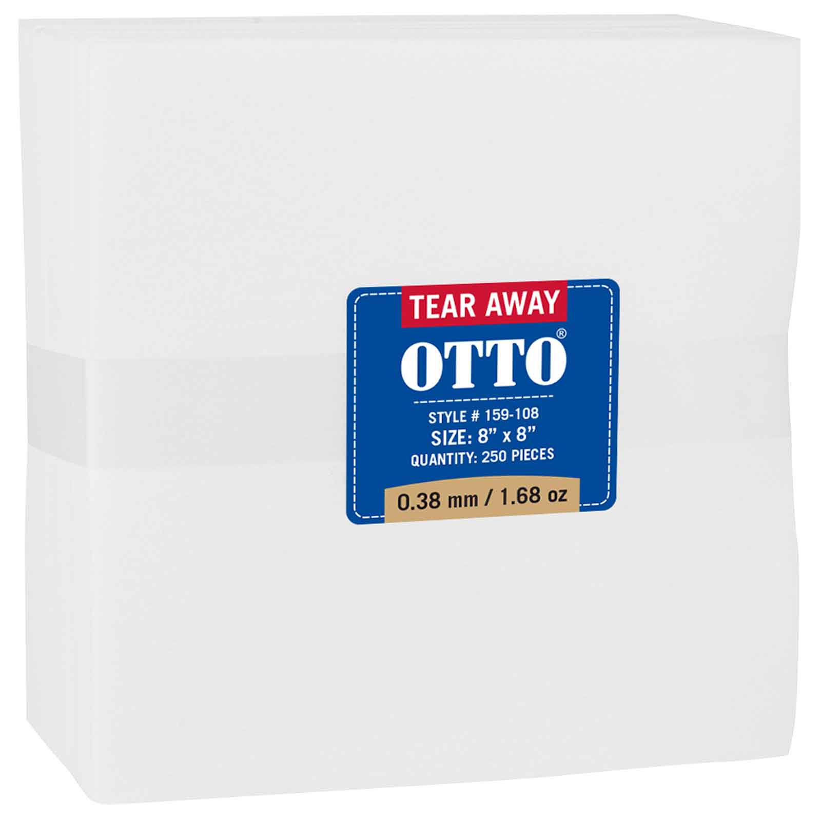 159-108 OTTO Embroidery Stabilizer Backing Tear Away Sheets