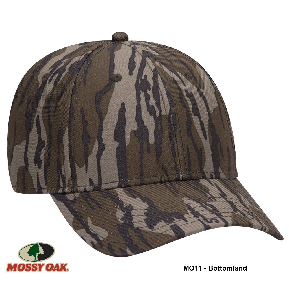 171-1295 OTTO CAP Mossy Oak Camouflage Superior Polyester Twill 6 Panel Low Profile Baseball Cap
