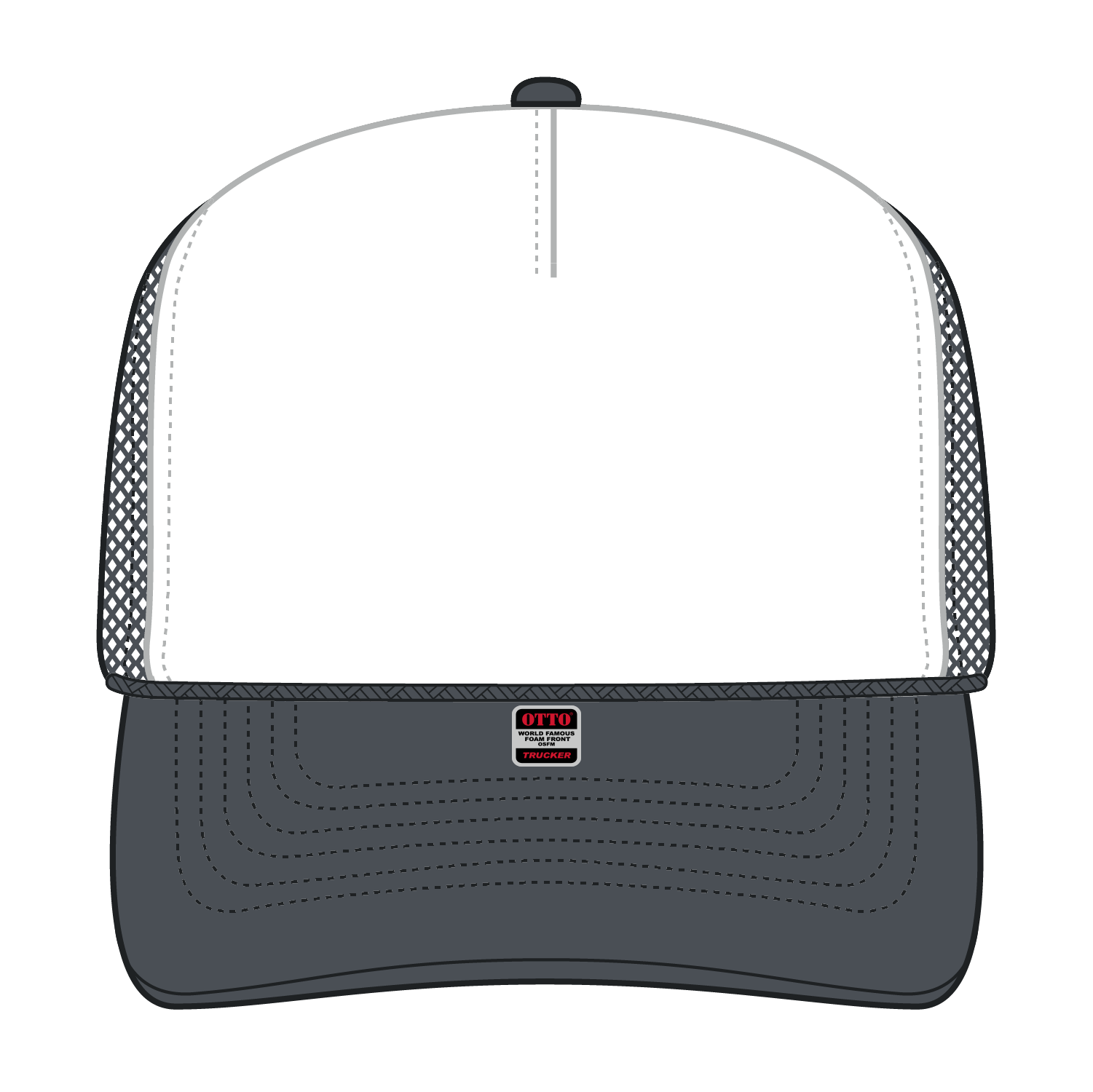 39-165 OTTO CAP 5 Panel High Crown Mesh Back Trucker Hat