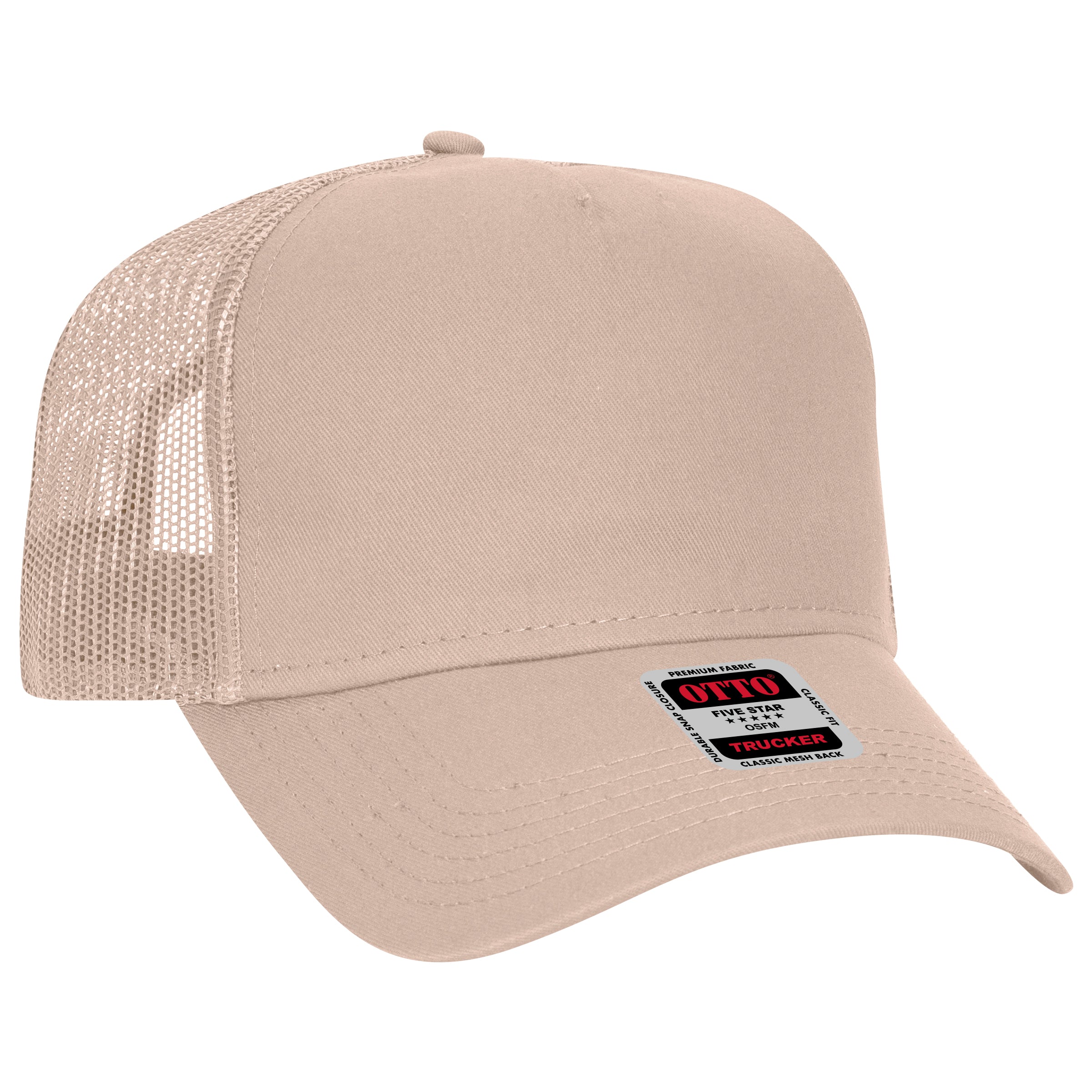 102-664 OTTO CAP 5 Panel Low Profile Mesh Back Trucker Hat