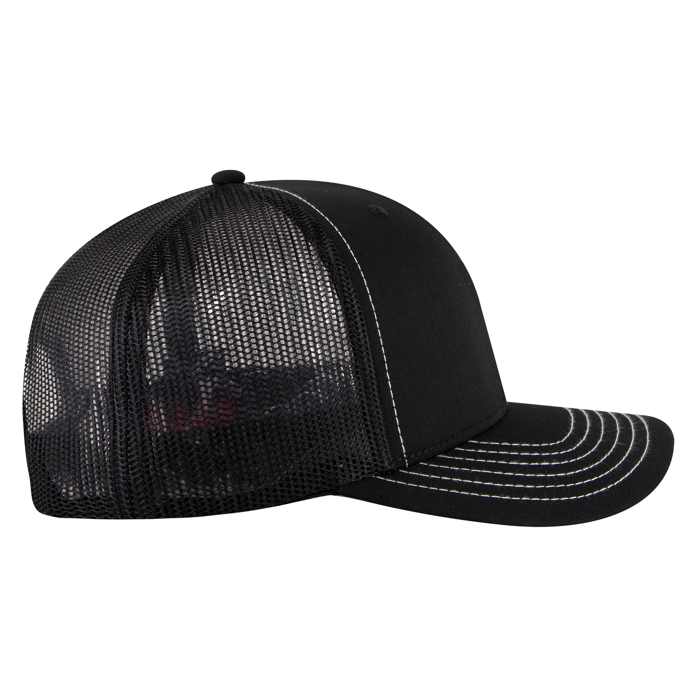 112-1 OTTO Cap 6 Panel Mid Profile Mesh Back Trucker Hat