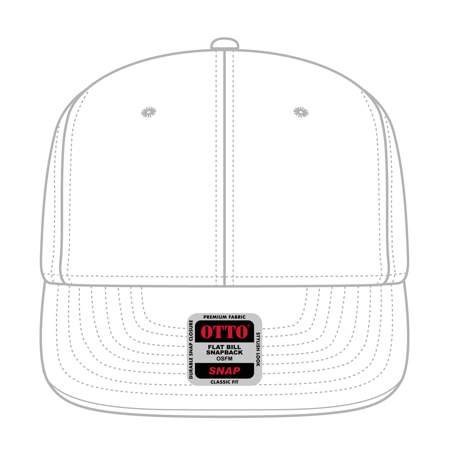 125-978 OTTO CAP "OTTO SNAP" 6 Panel Pro Style Snapback Hat