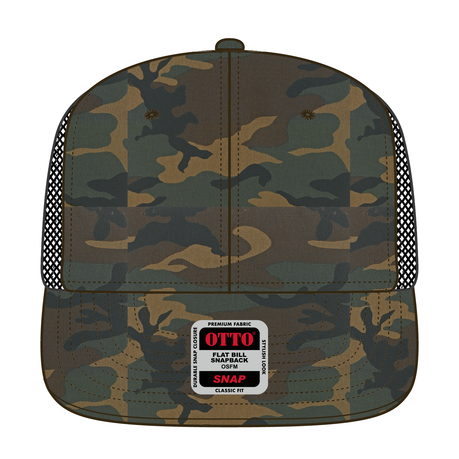 141-1070 OTTO CAP "OTTO SNAP" 6 Panel Pro Style Mesh Back Trucker Snapback Hat