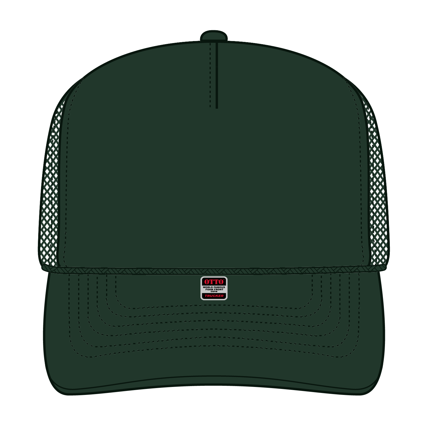 39-165 OTTO CAP 5 Panel High Crown Mesh Back Trucker Hat