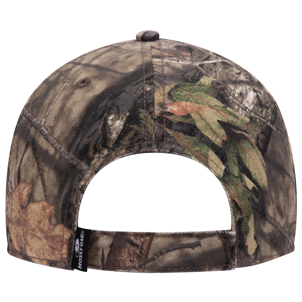 171-1296 OTTO CAP Mossy Oak Camouflage Garment Washed 6 Panel Low Profile Baseball Cap