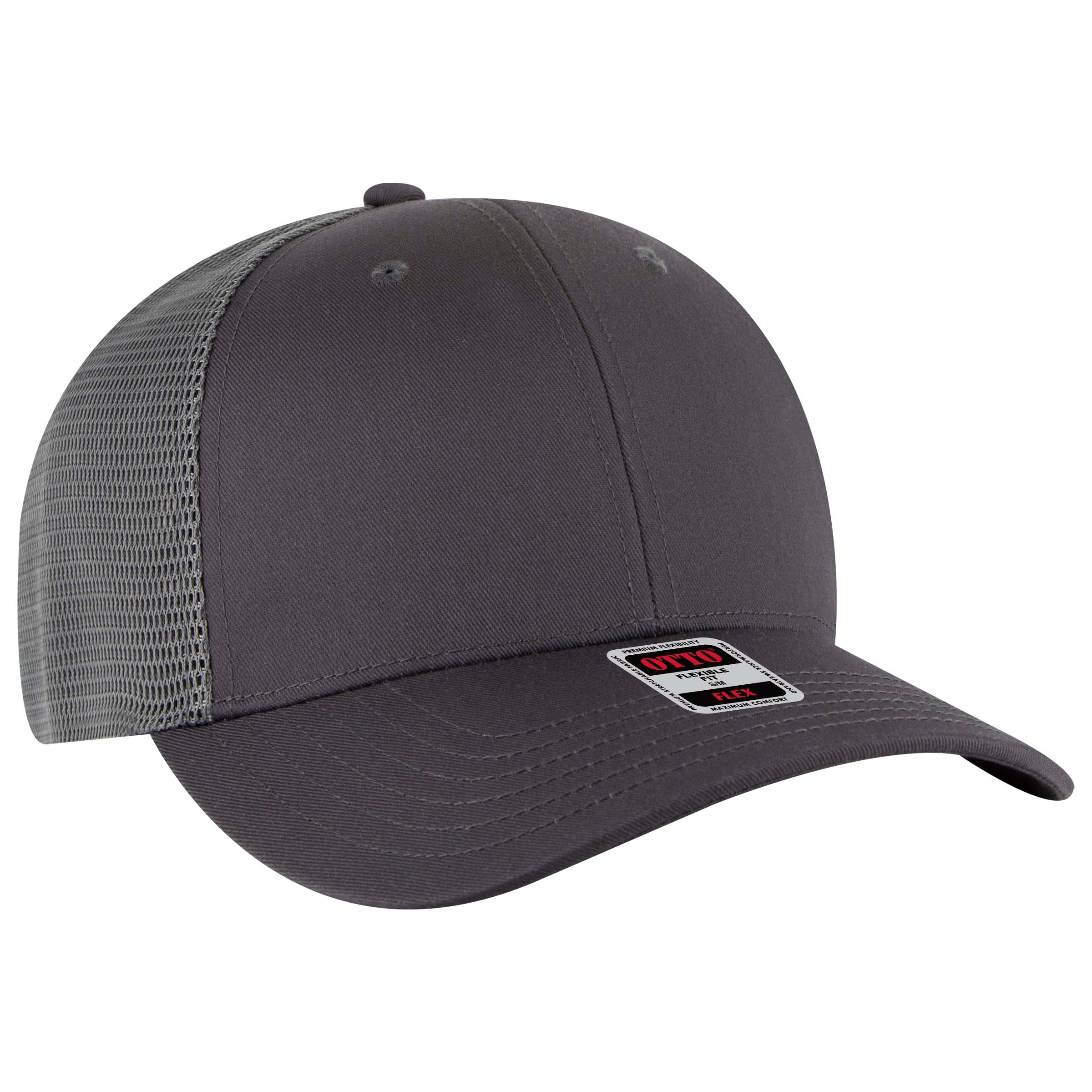 135-2 OTTO CAP "OTTO FLEX" 6 Panel Low Profile Mesh Back Trucker Hat