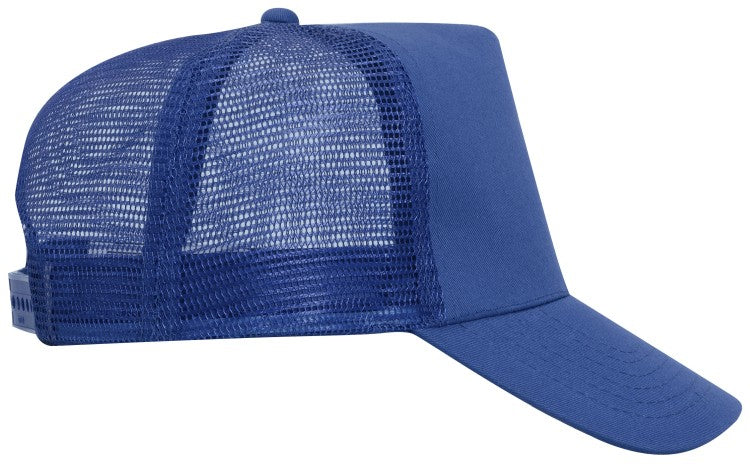 32-1104 OTTO CAP 5 Panel Mid Profile Mesh Back Trucker Hat