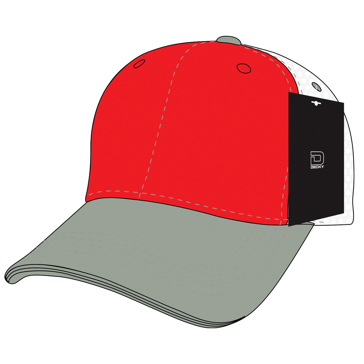 SKU:4006-3HGYREDWHT|COLOR:Heather  Grey/Red/White