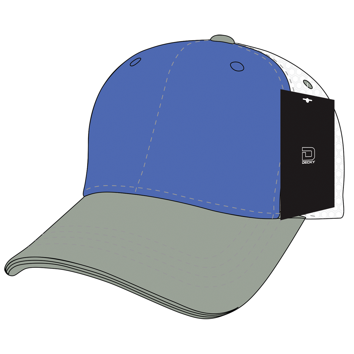 SKU:4006-3HGYRYLWHT|COLOR:Heather  Grey/Royal/White