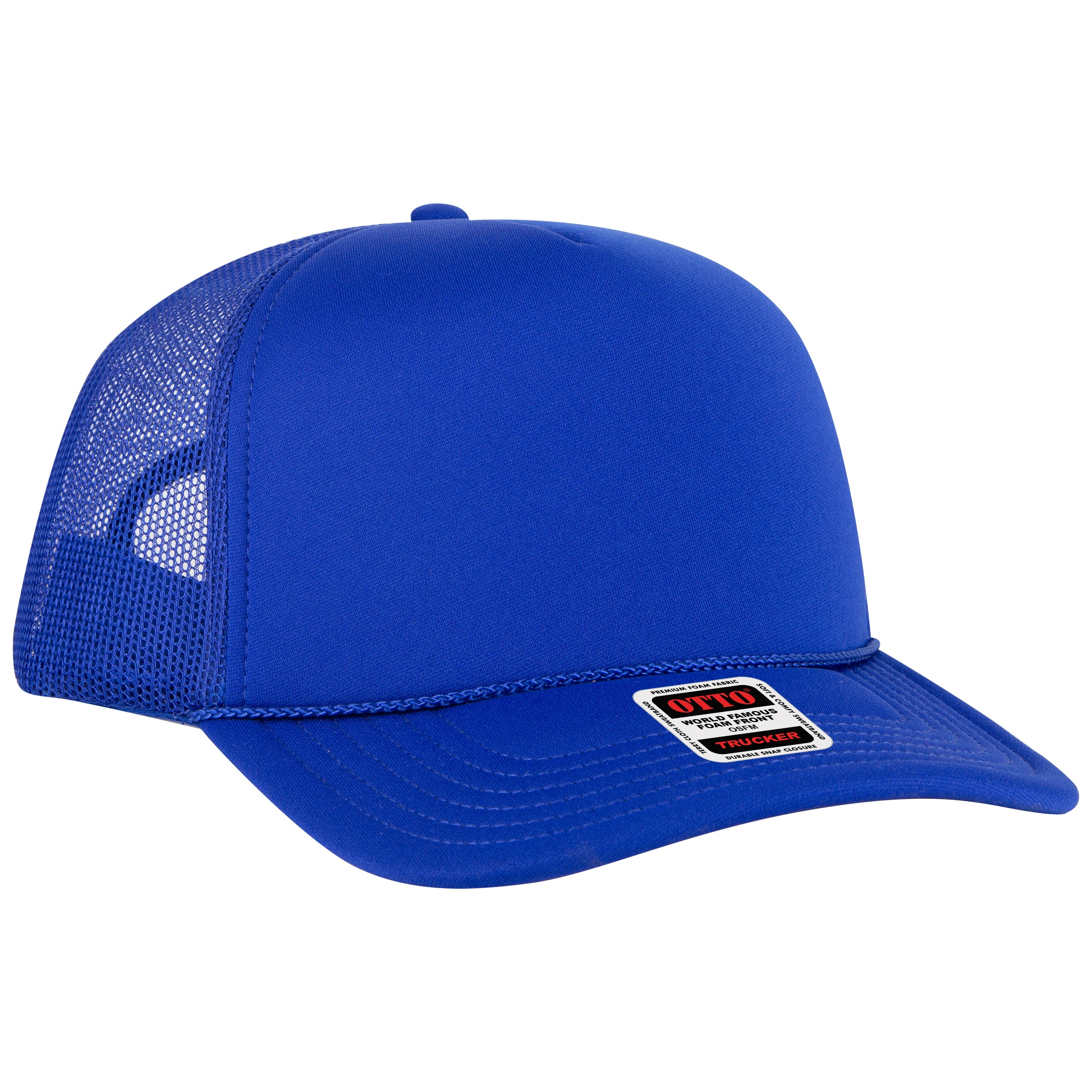 3932-1 OTTO CAP 5 Panel High Crown Polyester Foam Front Mesh Back Trucker Hat