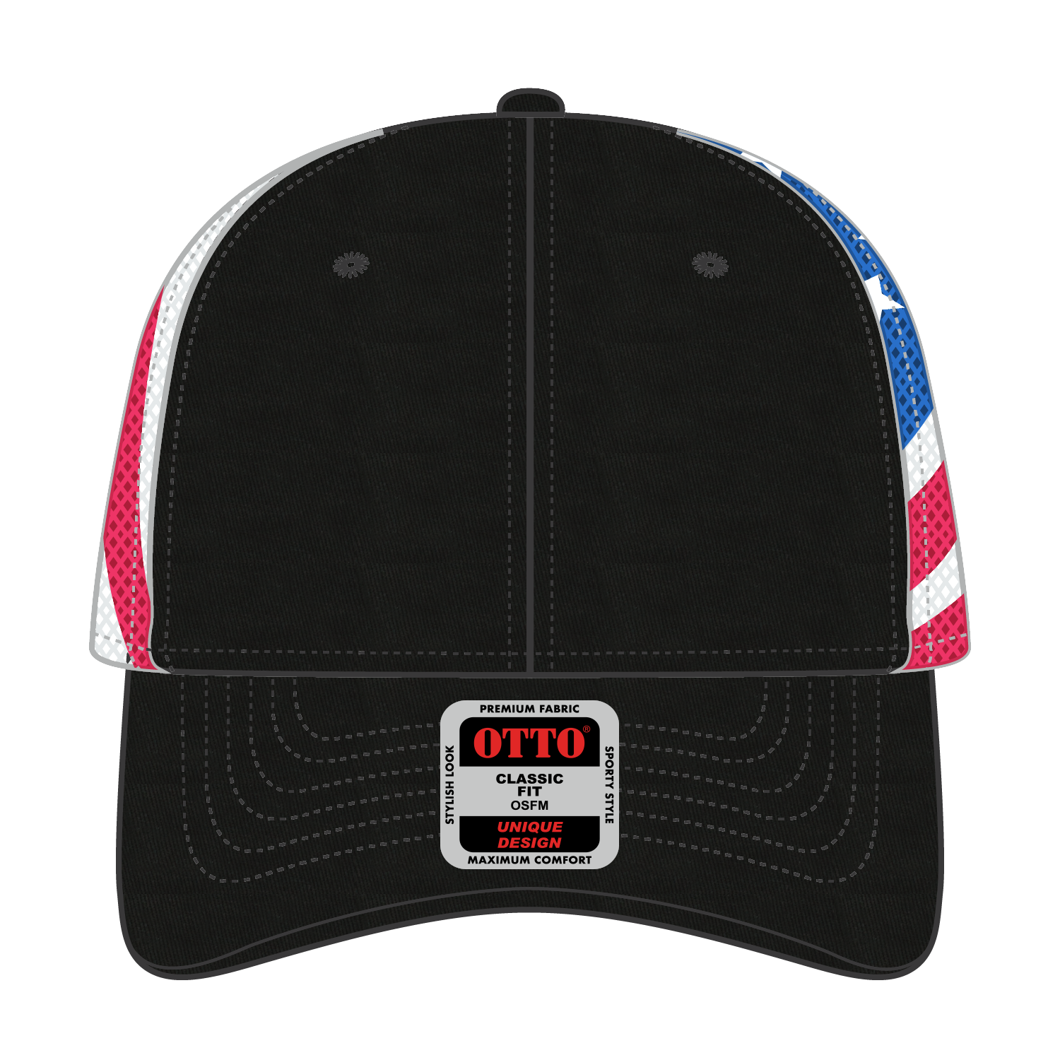 88-1280 OTTO CAP 6 Panel Low Profile Mesh Back Trucker Hat