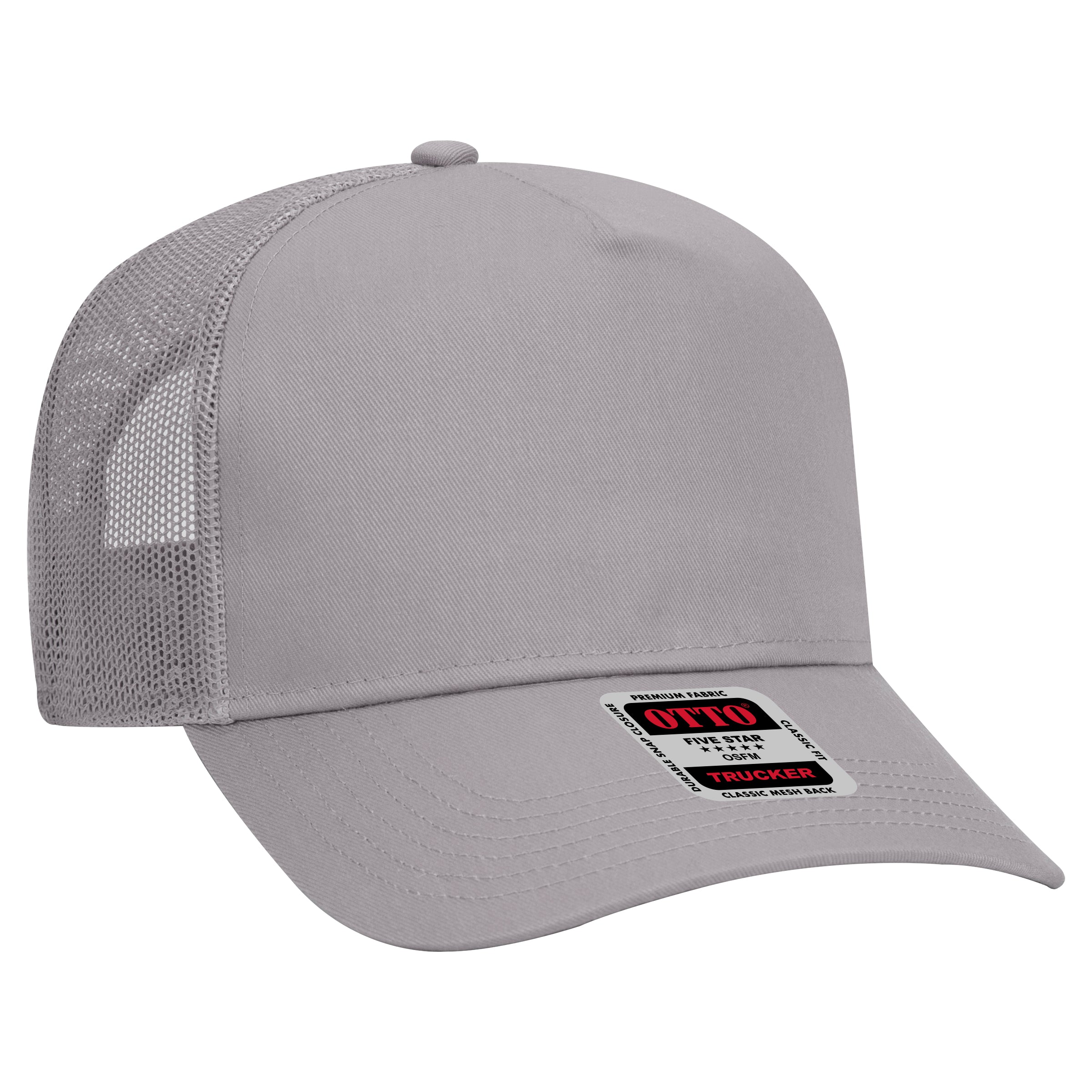 32-285 OTTO CAP 5 Panel Mid Profile Mesh Back Trucker Hat