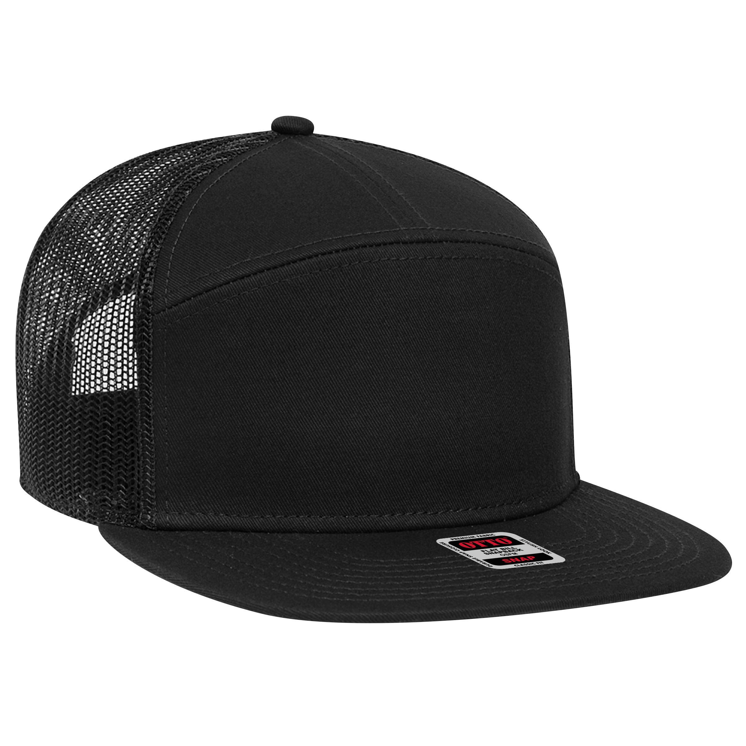 172-1298 OTTO CAP "OTTO SNAP" 7 Panel Mesh Back Trucker Snapback Hat