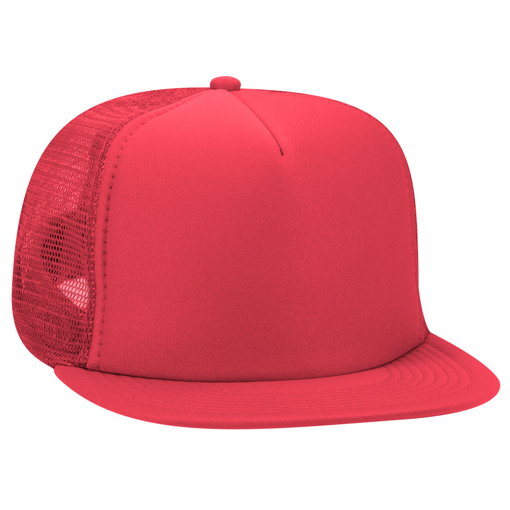 132-1037 OTTO CAP "OTTO SNAP" 5 Panel High Crown Mesh Back Trucker Snapback Hat