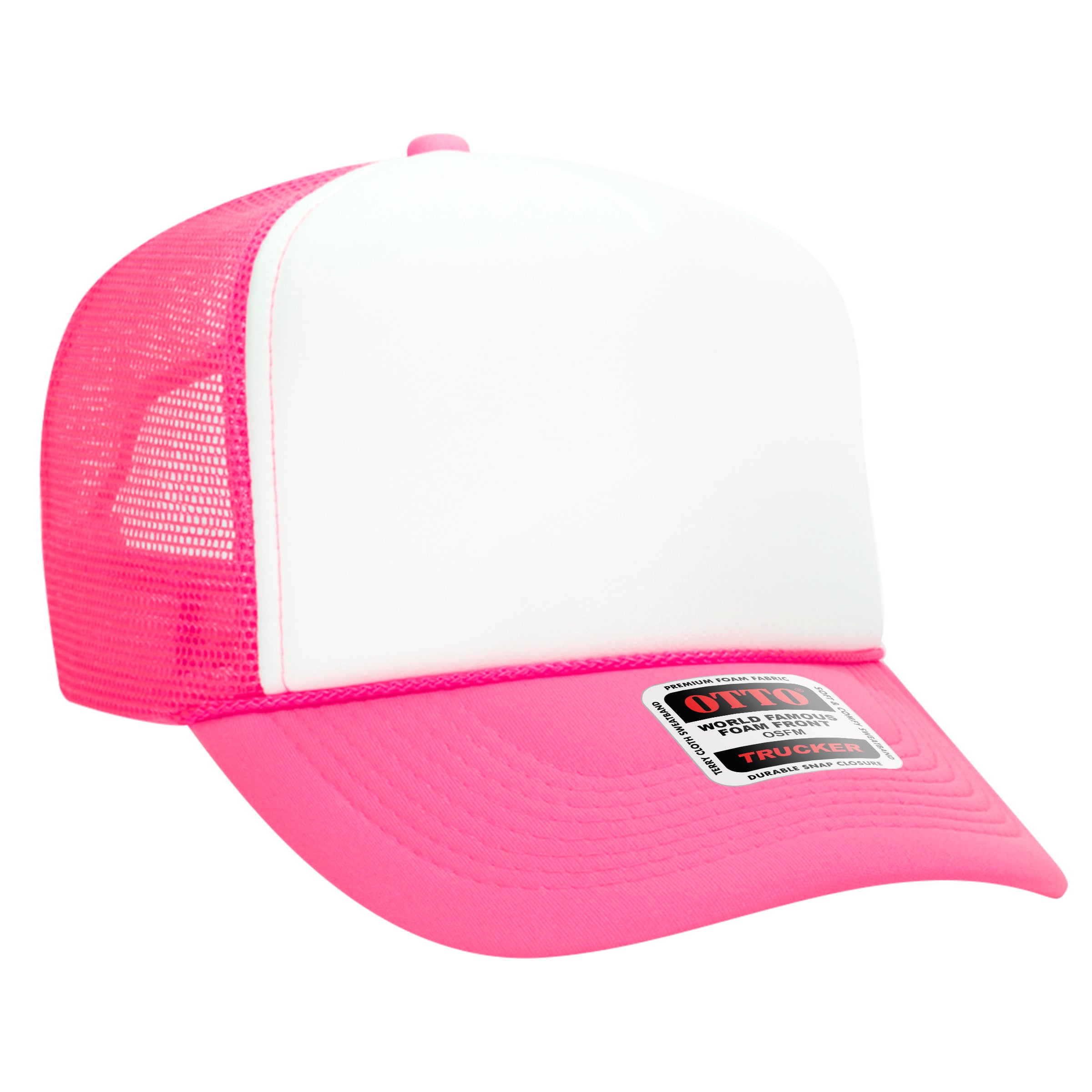 39-165 OTTO CAP 5 Panel High Crown Mesh Back Trucker Hat