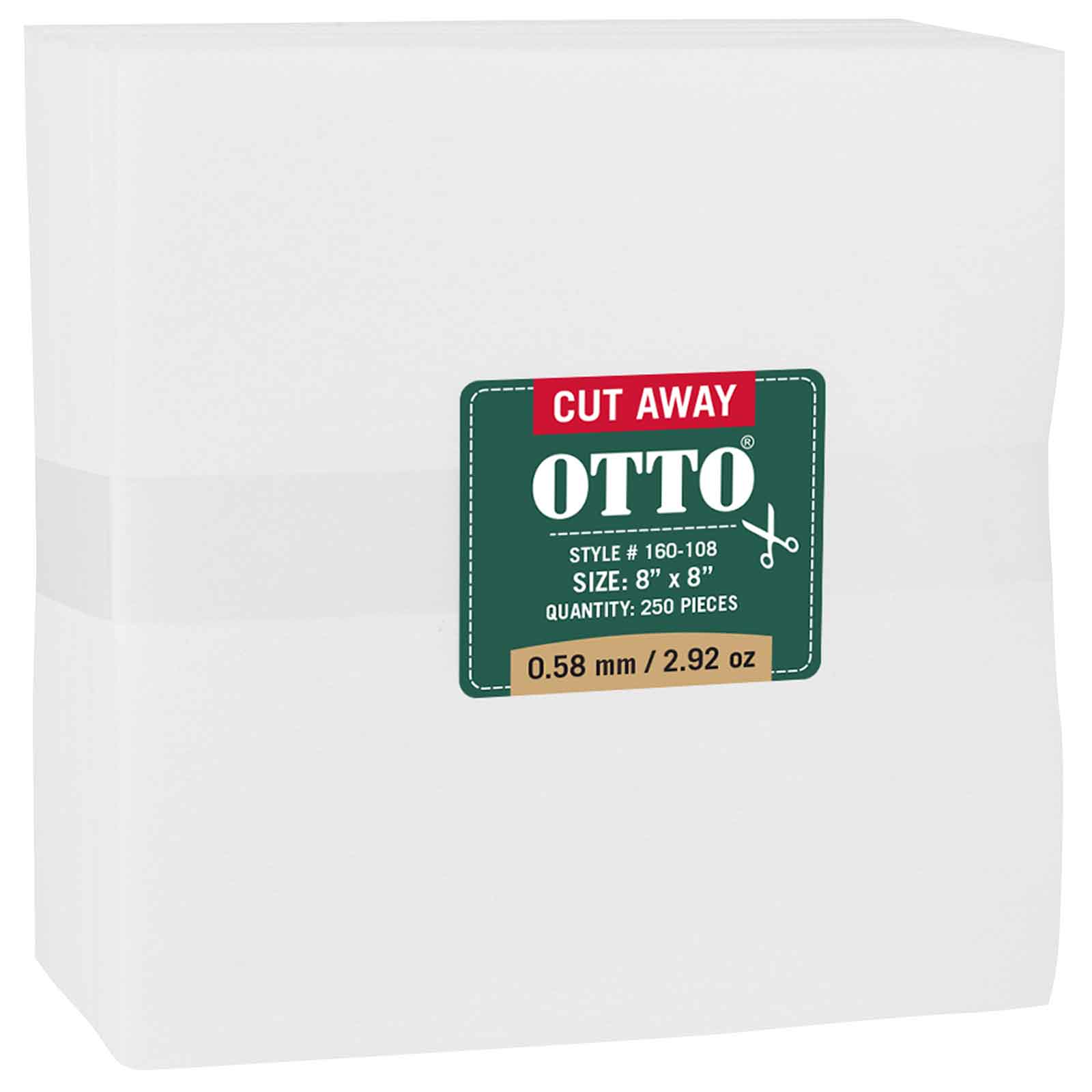 160-108 OTTO Embroidery Stabilizer Backing Cut Away Sheets