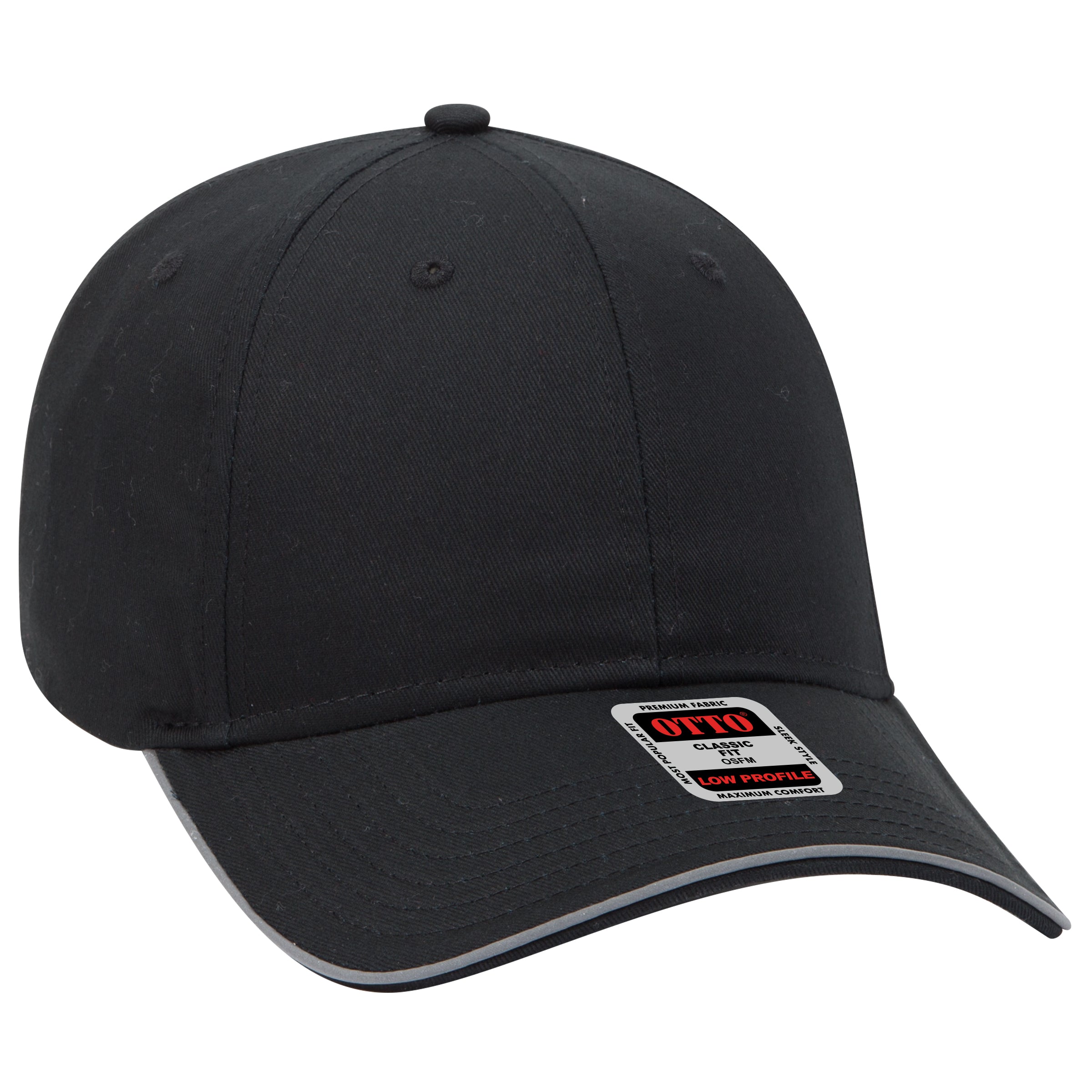 19-1261 OTTO CAP Reflective 6 Panel Low Profile Baseball Cap