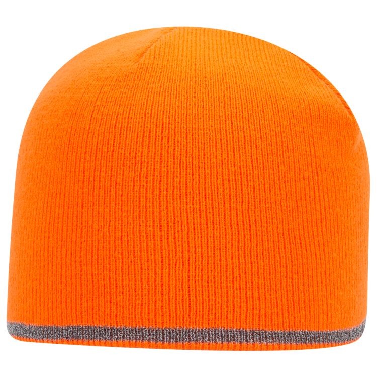 91-1237 OTTO CAP 9" Classic Knit Beanie w/ Reflective Stripe