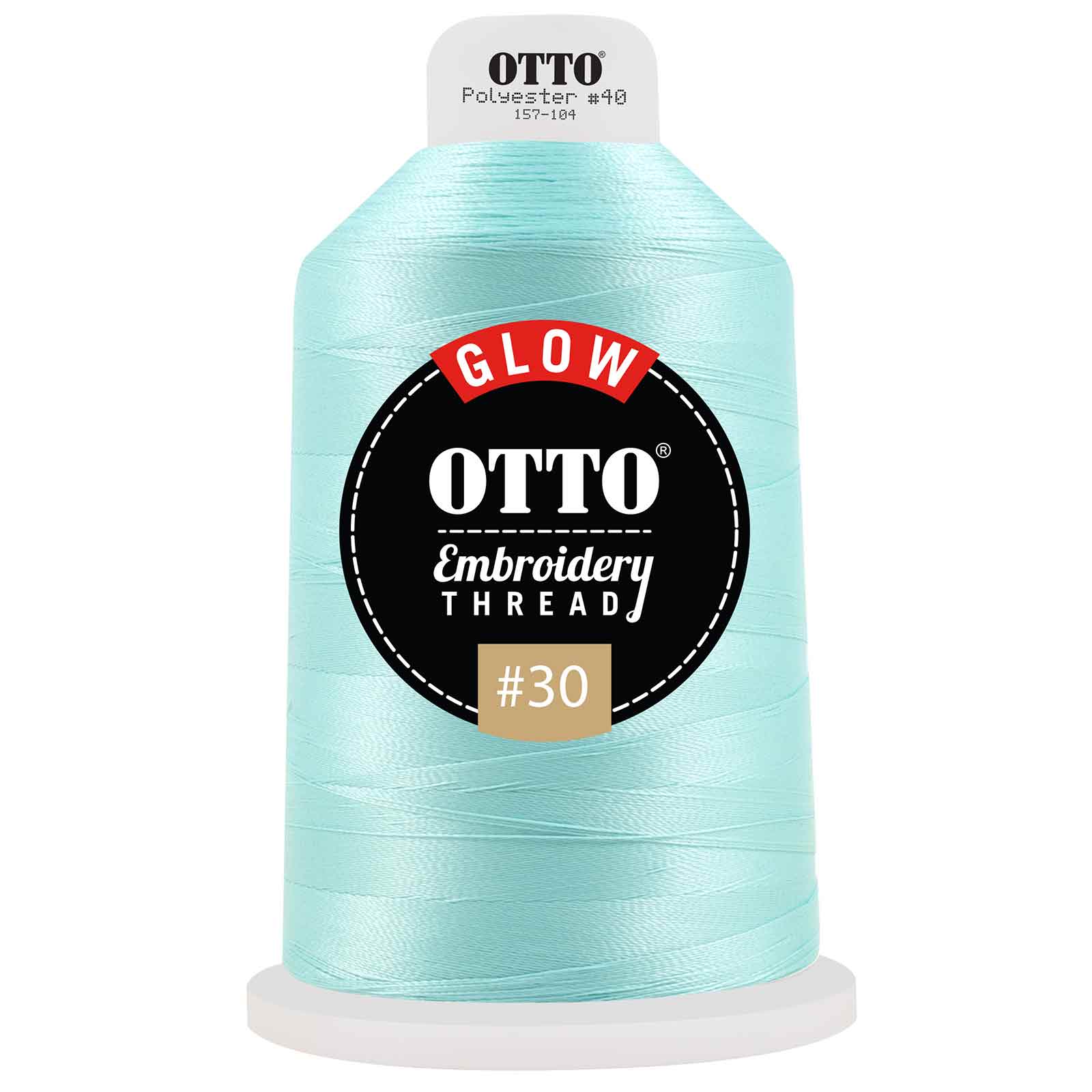 157-104 OTTO Embroidery Glow in the Dark Thread #30 4,400 yd. King Cone