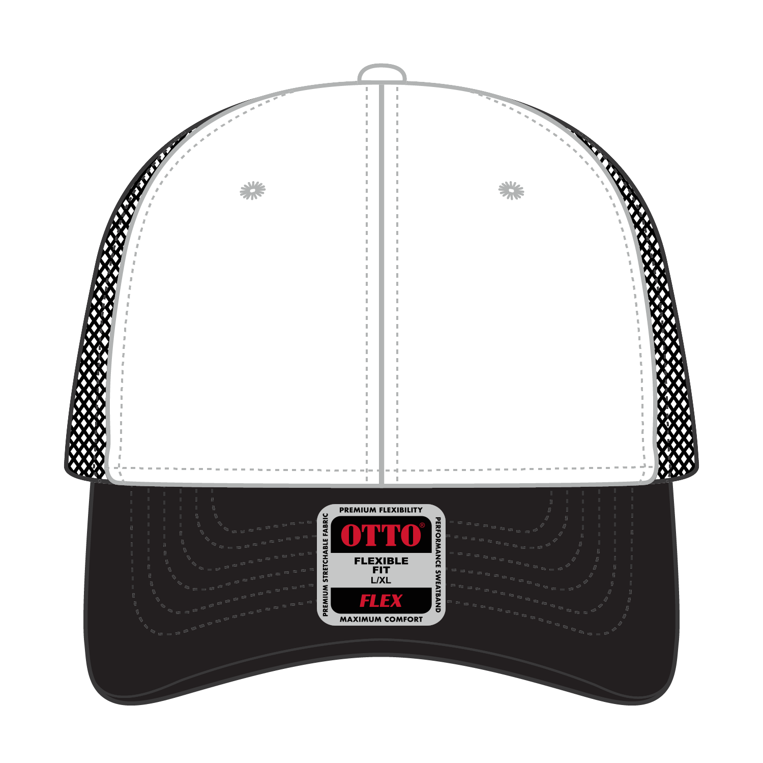 135-1230 OTTO CAP "OTTO FLEX" 6 Panel Low Profile Mesh Back Trucker Hat