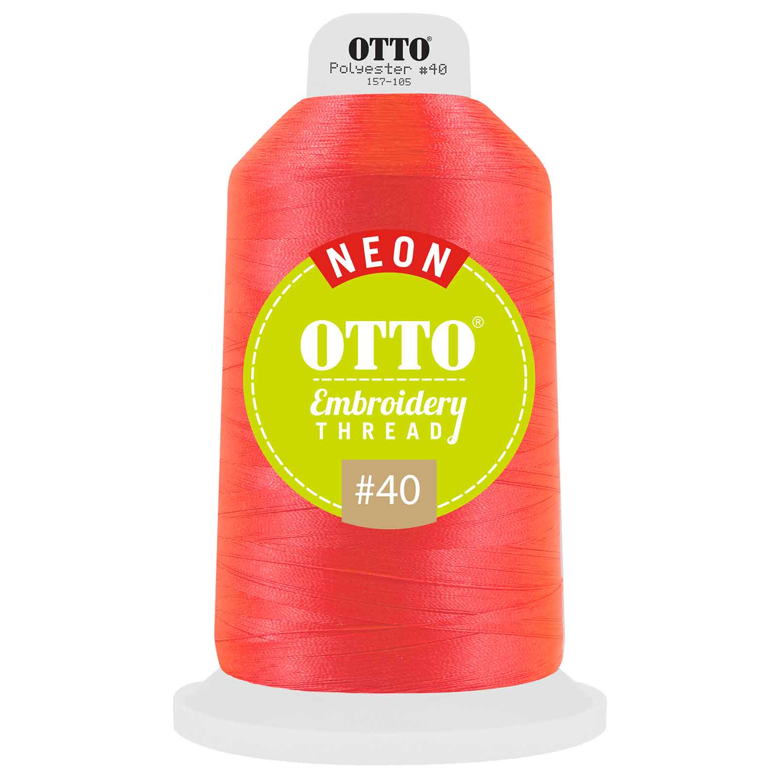 157-105 OTTO Embroidery Neon Thread #40 5,500 yd. King Cone