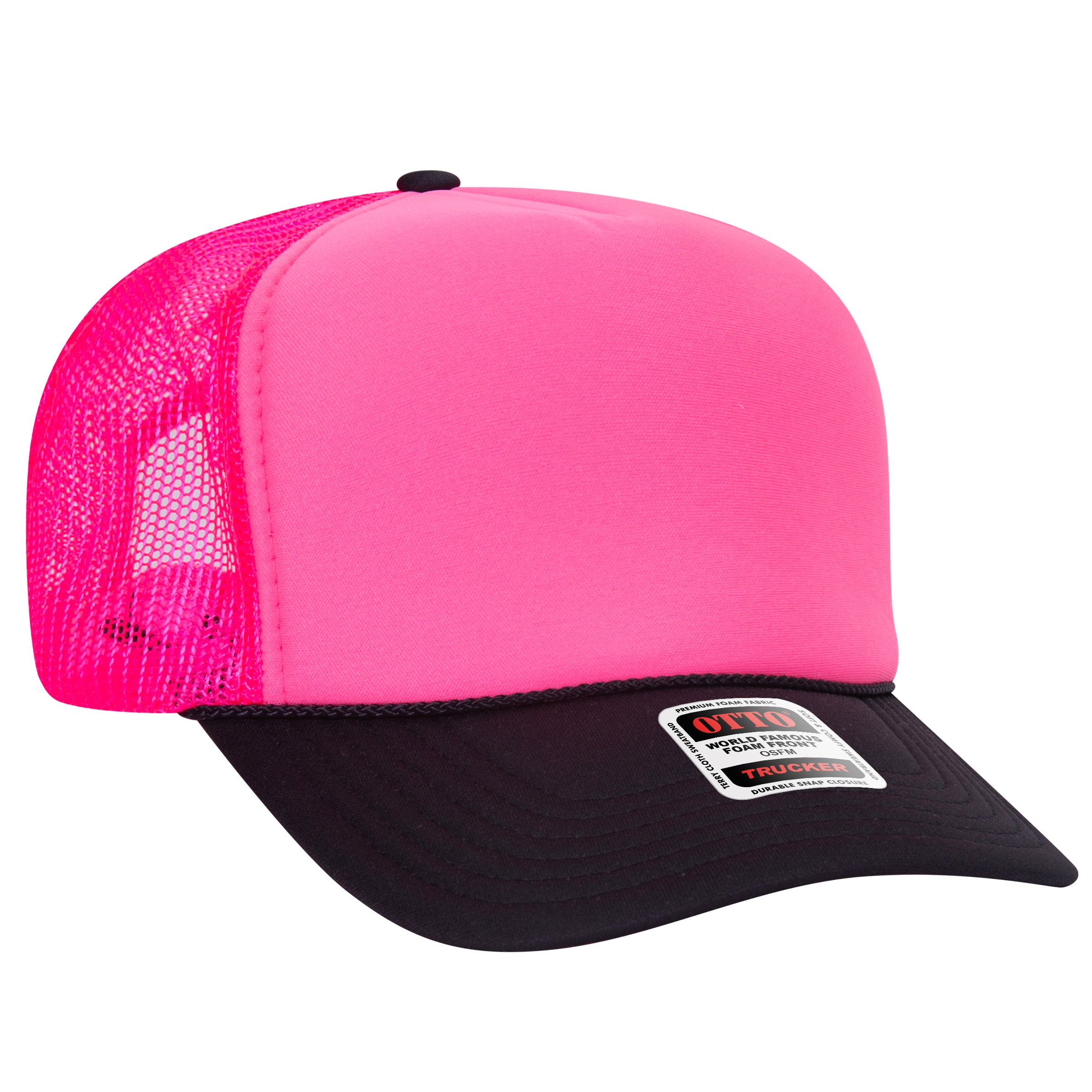 39-165 OTTO CAP 5 Panel High Crown Mesh Back Trucker Hat