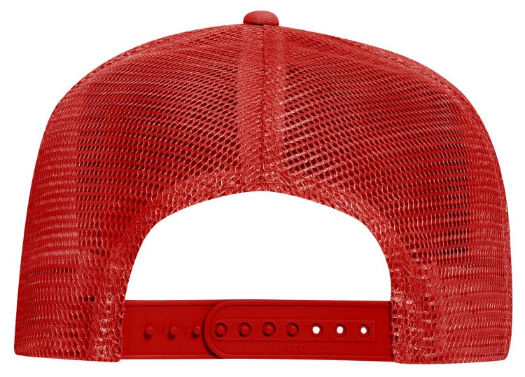 32-1104 OTTO CAP 5 Panel Mid Profile Mesh Back Trucker Hat