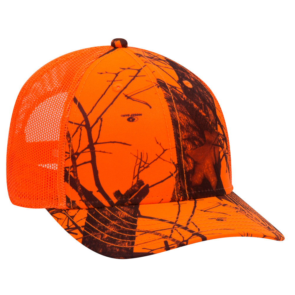 171-1293 OTTO CAP Mossy Oak Camouflage Superior Polyester Twill 6 Panel Low Profile Mesh Back Baseball Cap
