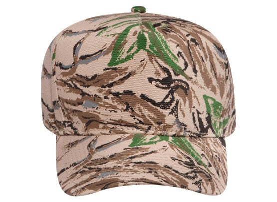46-047 OTTO CAP Camouflage 5 Panel Mid Profile Baseball Cap