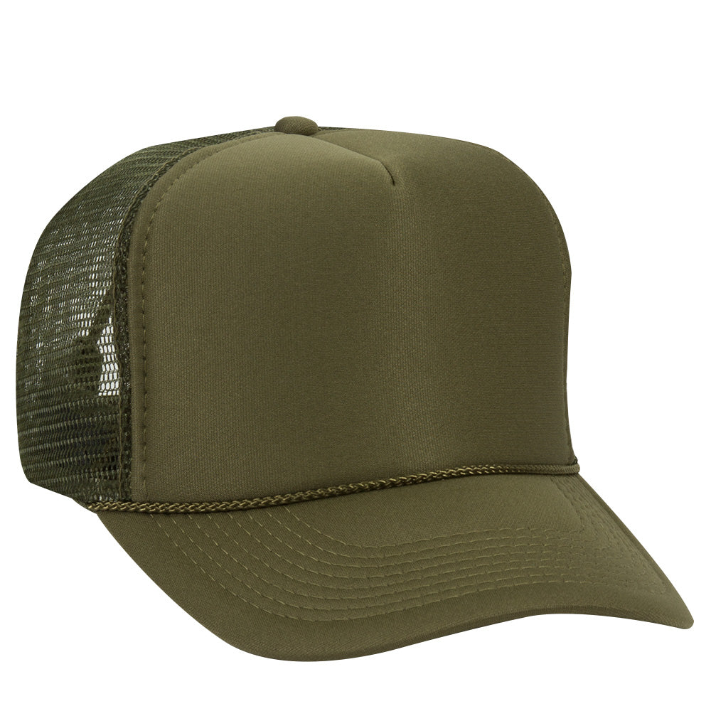 39-165 OTTO CAP 5 Panel High Crown Mesh Back Trucker Hat