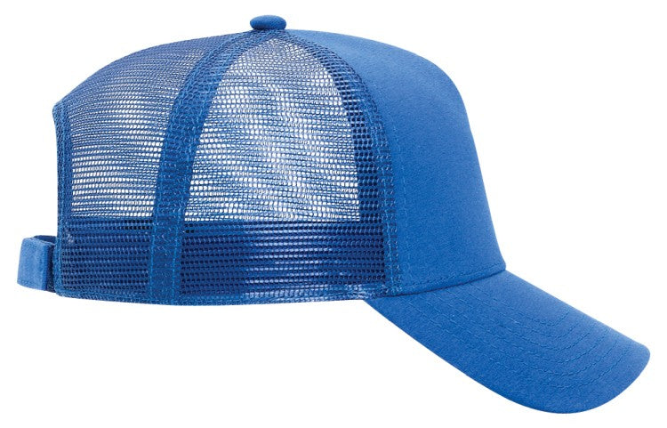 32-934 OTTO CAP 5 Panel Mid Profile Mesh Back Trucker Hat