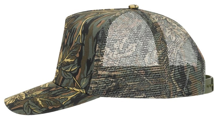 47-049 OTTO CAP Camouflage 5 Panel Mid Crown Mesh Back Trucker Hat
