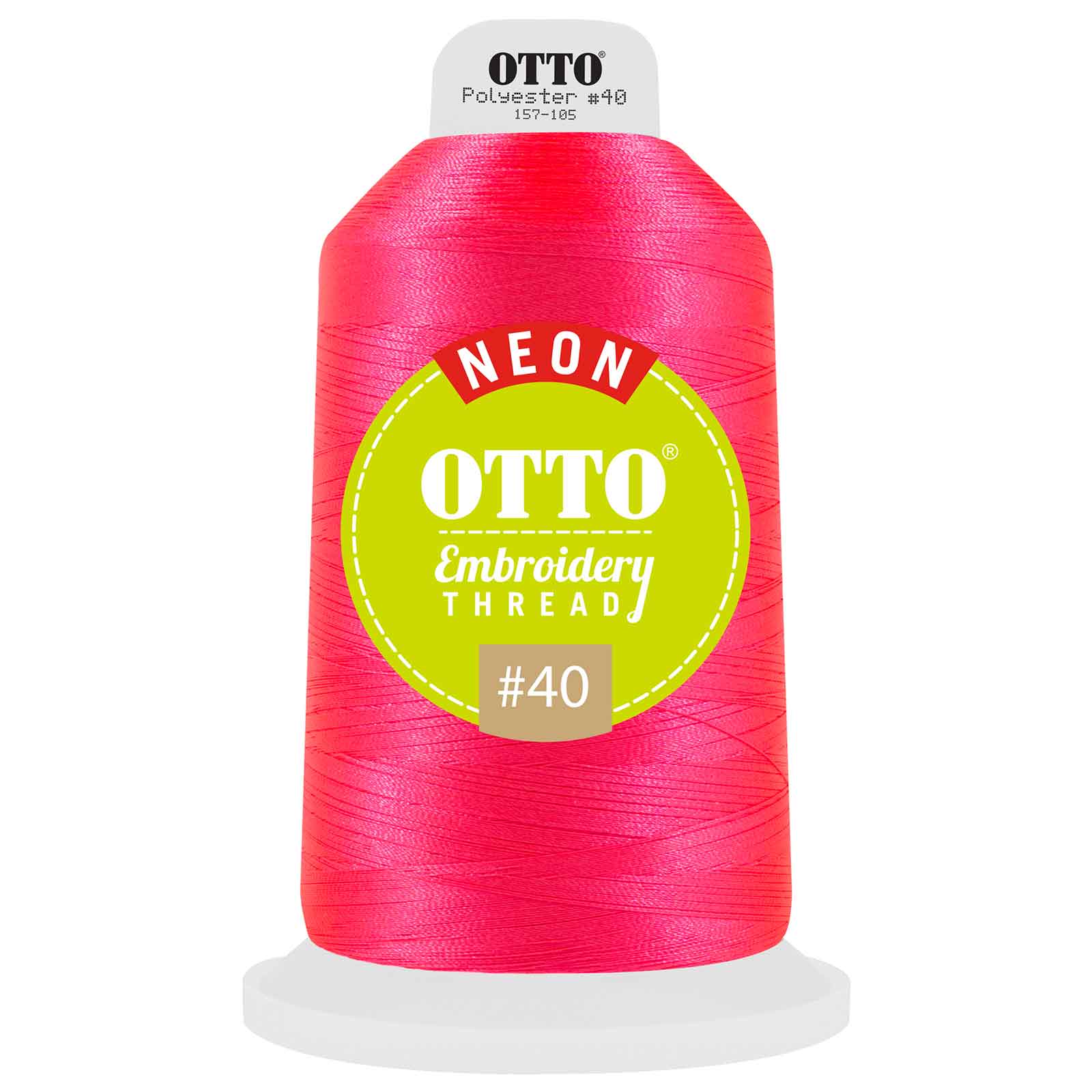 157-105 OTTO Embroidery Neon Thread #40 5,500 yd. King Cone