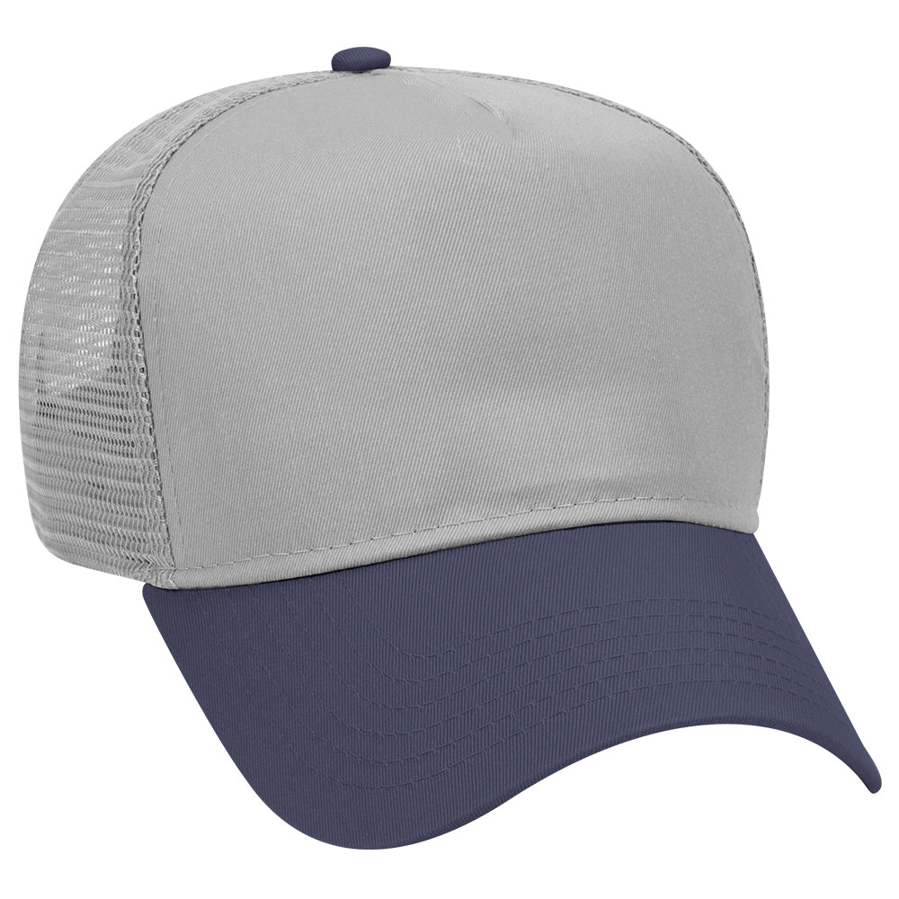 32-285 OTTO CAP 5 Panel Mid Profile Mesh Back Trucker Hat