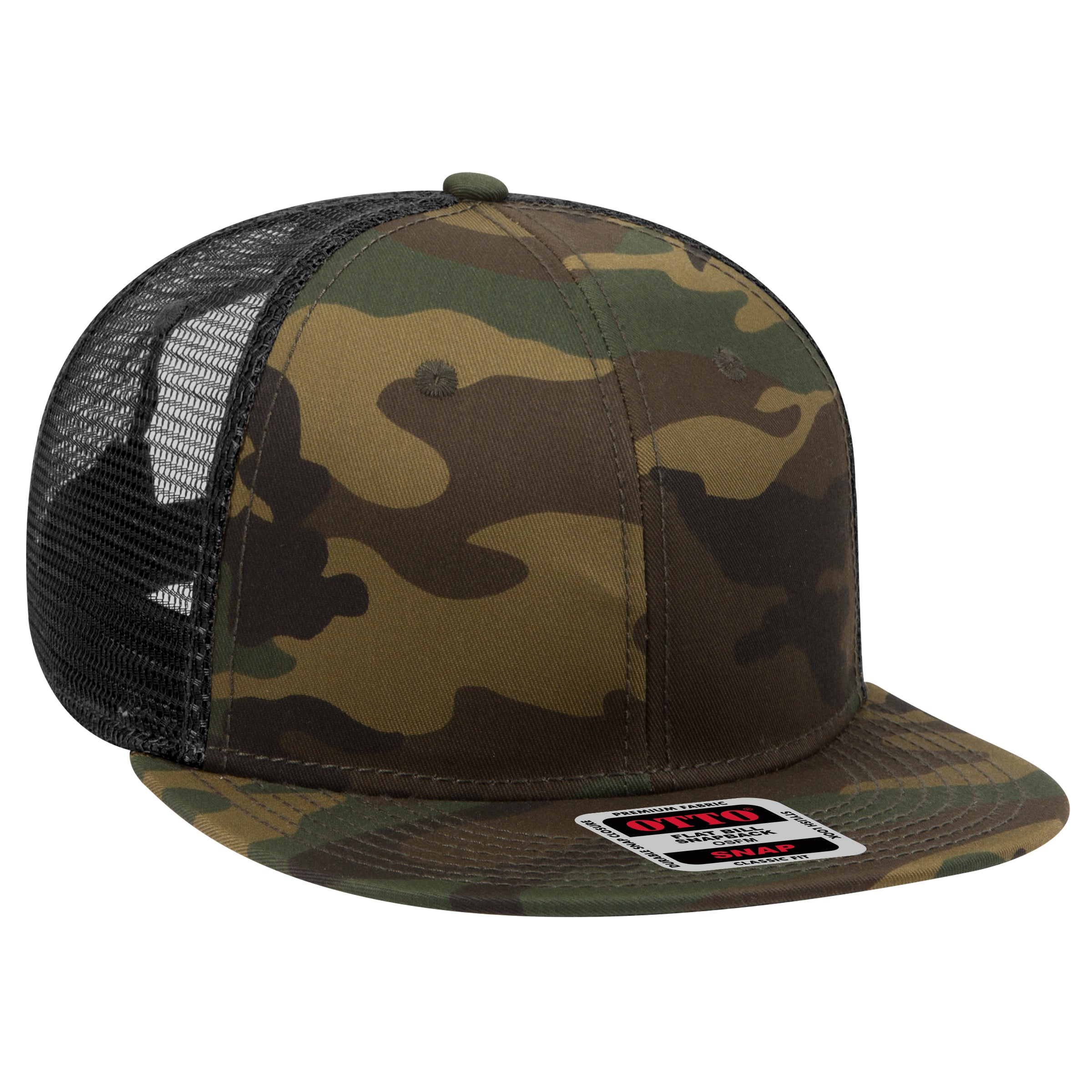 141-1070 OTTO CAP "OTTO SNAP" 6 Panel Pro Style Mesh Back Trucker Snapback Hat