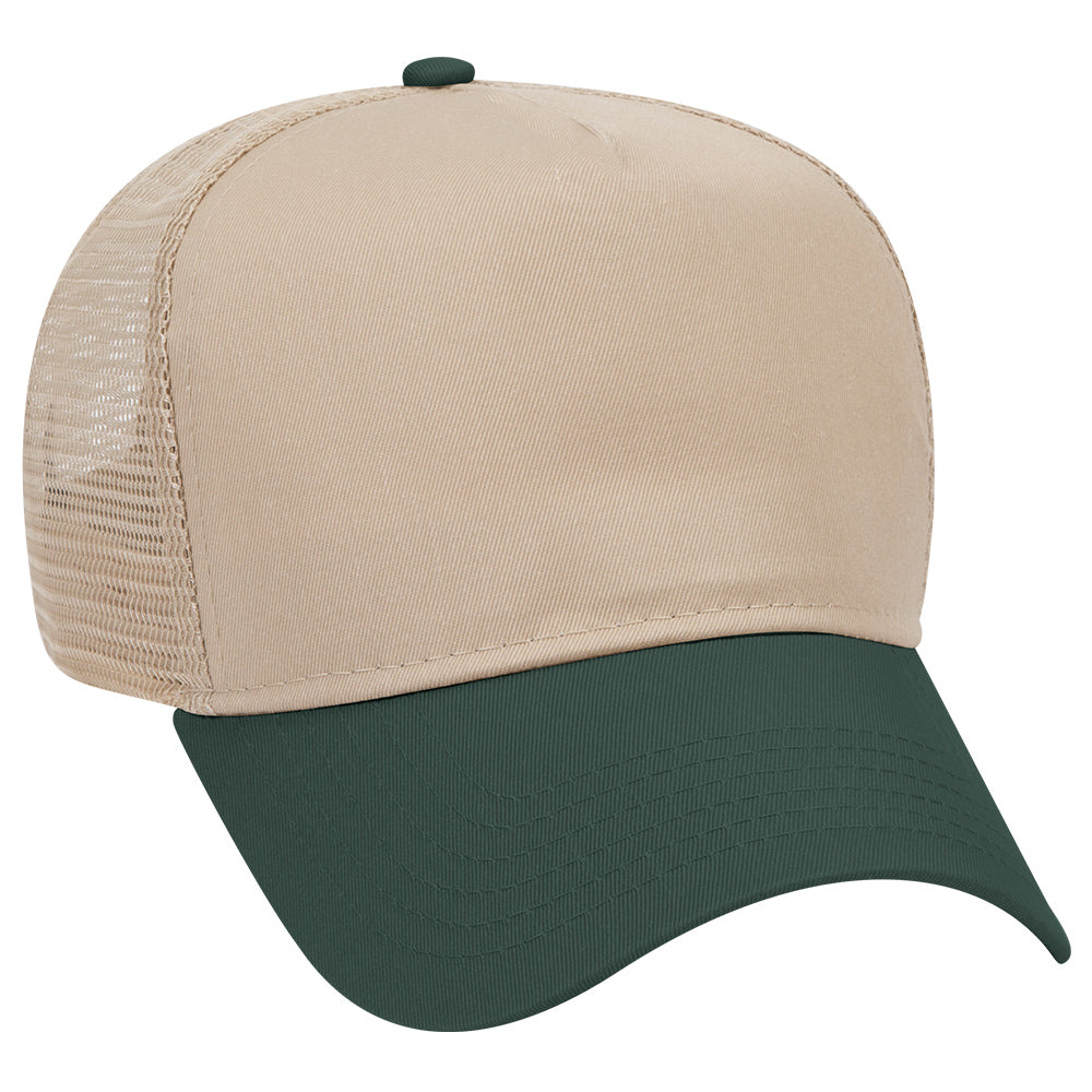 32-285 OTTO CAP 5 Panel Mid Profile Mesh Back Trucker Hat