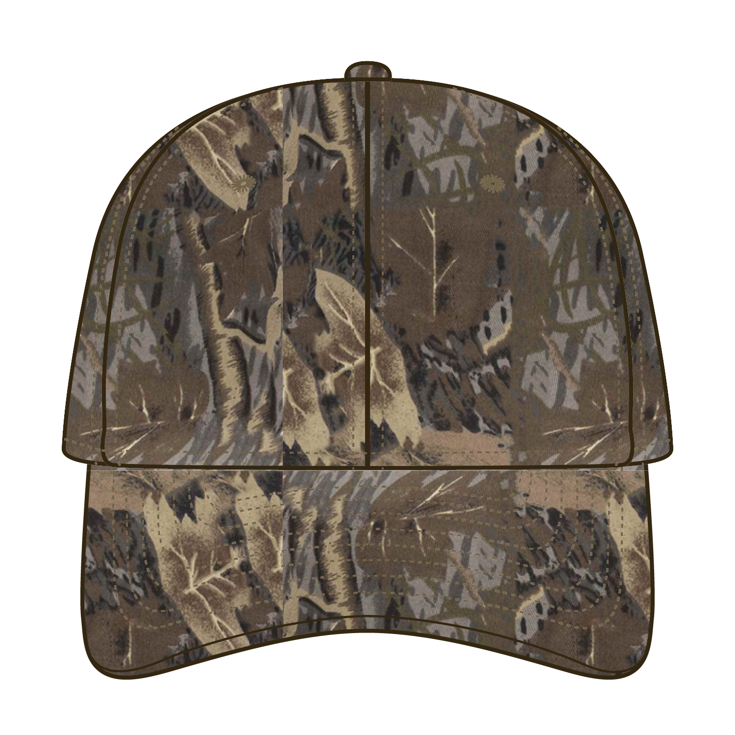 77-379 OTTO CAP "OTTO FLEX" Camouflage 6 Panel Low Profile Baseball Cap