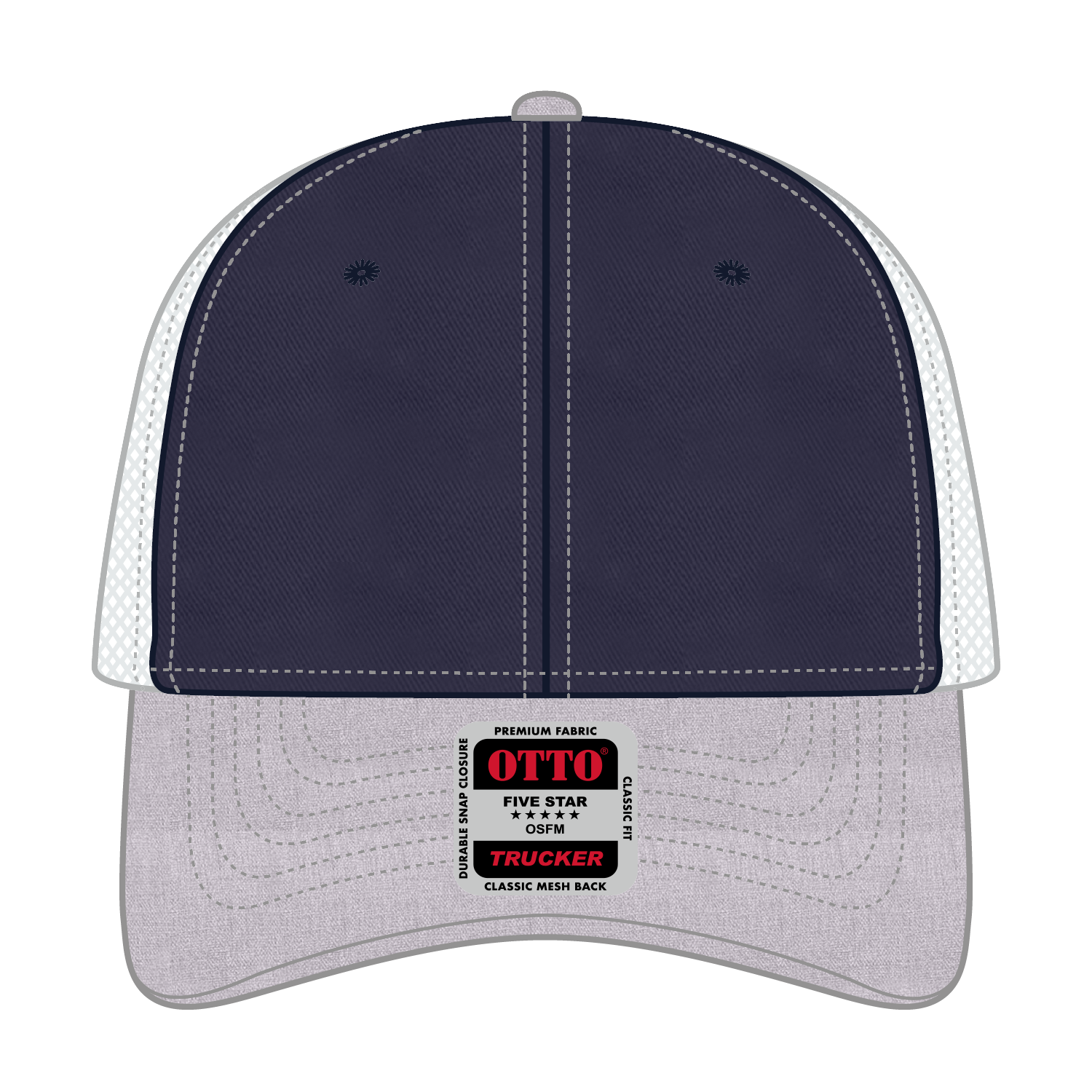 83-1239 OTTO CAP 6 Panel Low Profile Mesh Back Trucker Hat