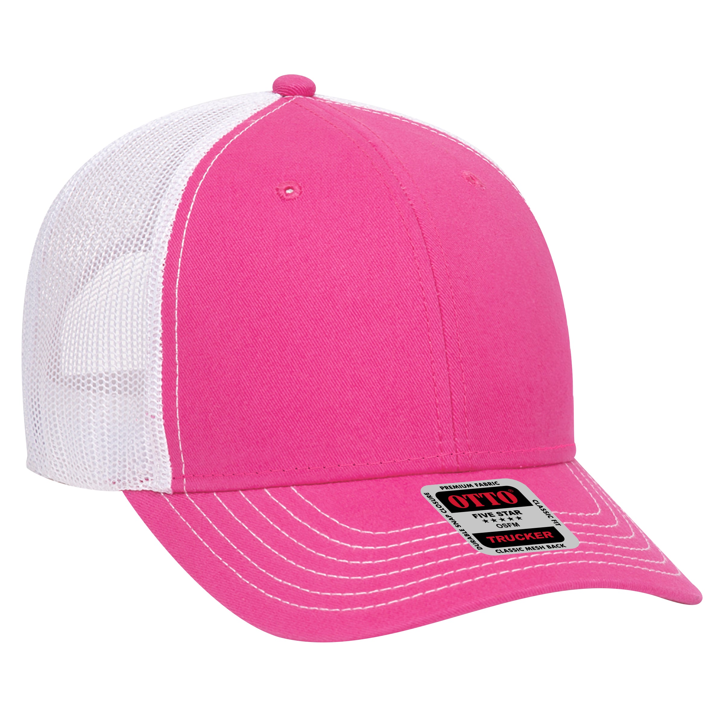 83-1239 OTTO CAP 6 Panel Low Profile Mesh Back Trucker Hat