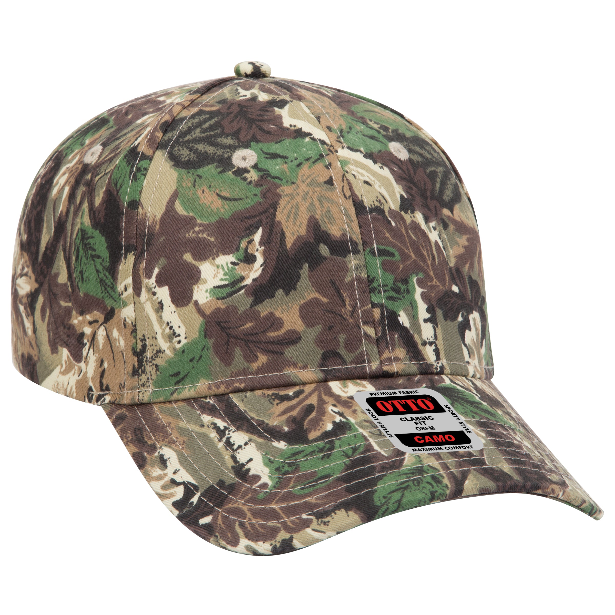 78-353 OTTO CAP Camouflage 6 Panel Low Profile Baseball Cap