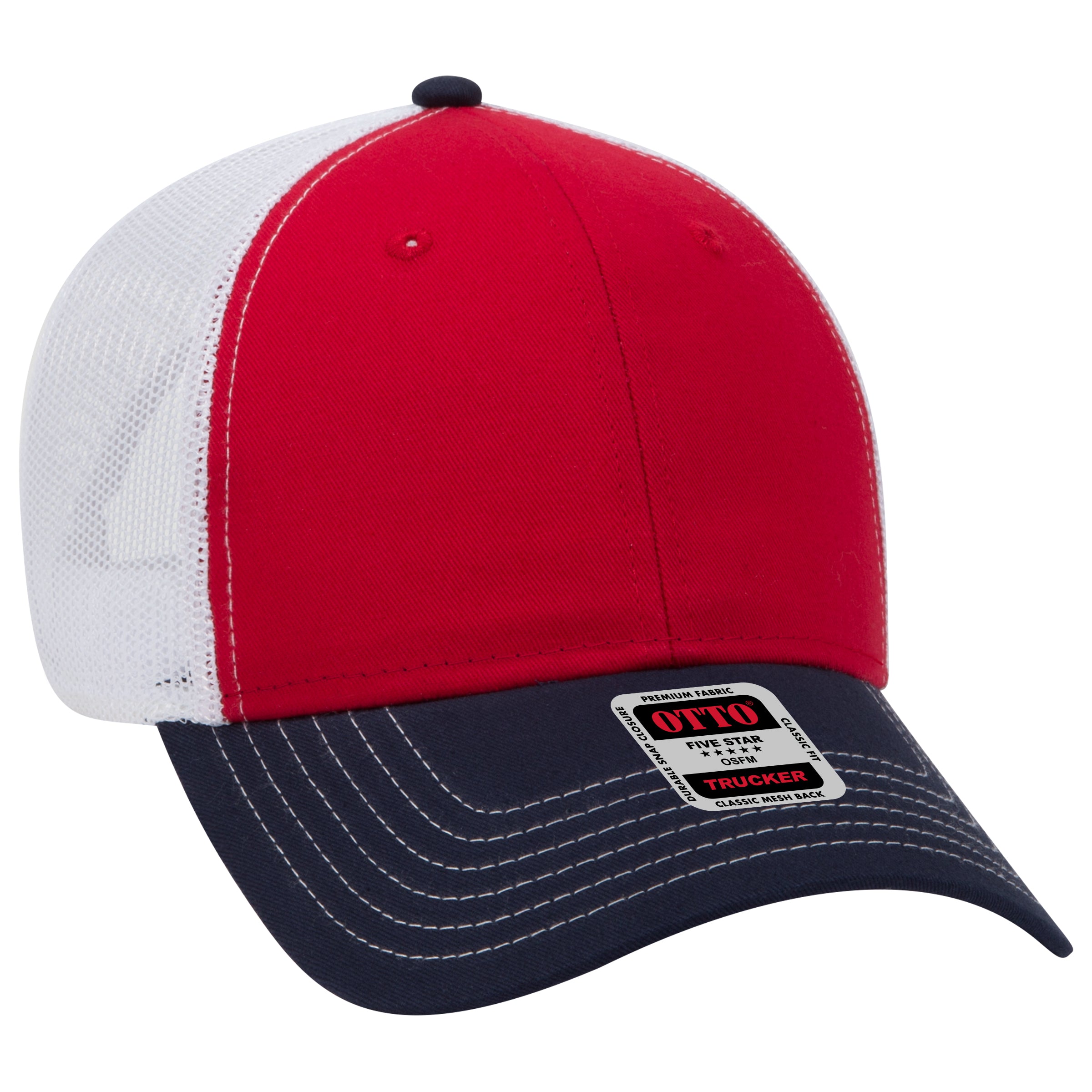 83-1239 OTTO CAP 6 Panel Low Profile Mesh Back Trucker Hat
