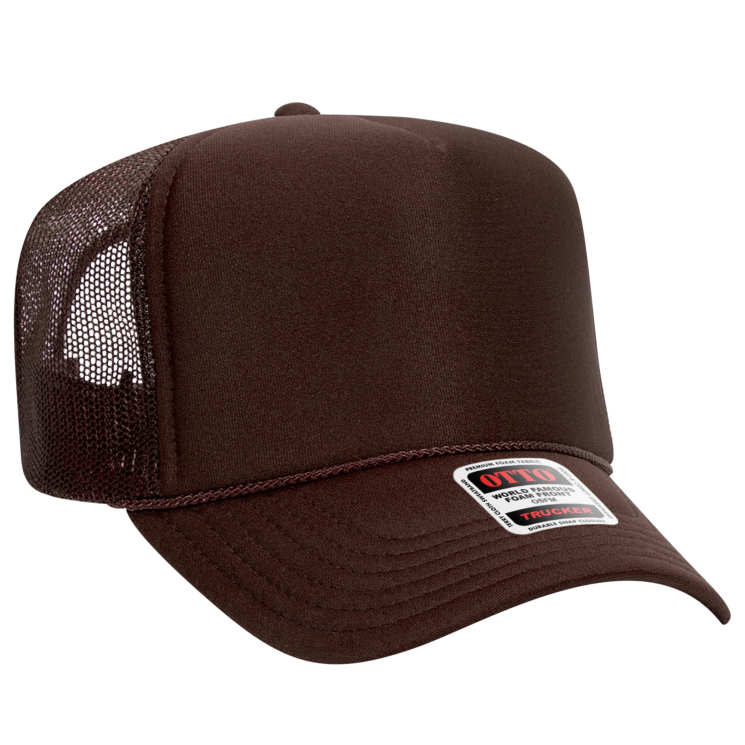 39-165 OTTO CAP 5 Panel High Crown Mesh Back Trucker Hat