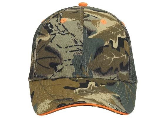 106-752 OTTO CAP Camouflage 6 Panel Low Profile Mesh Back Trucker Hat