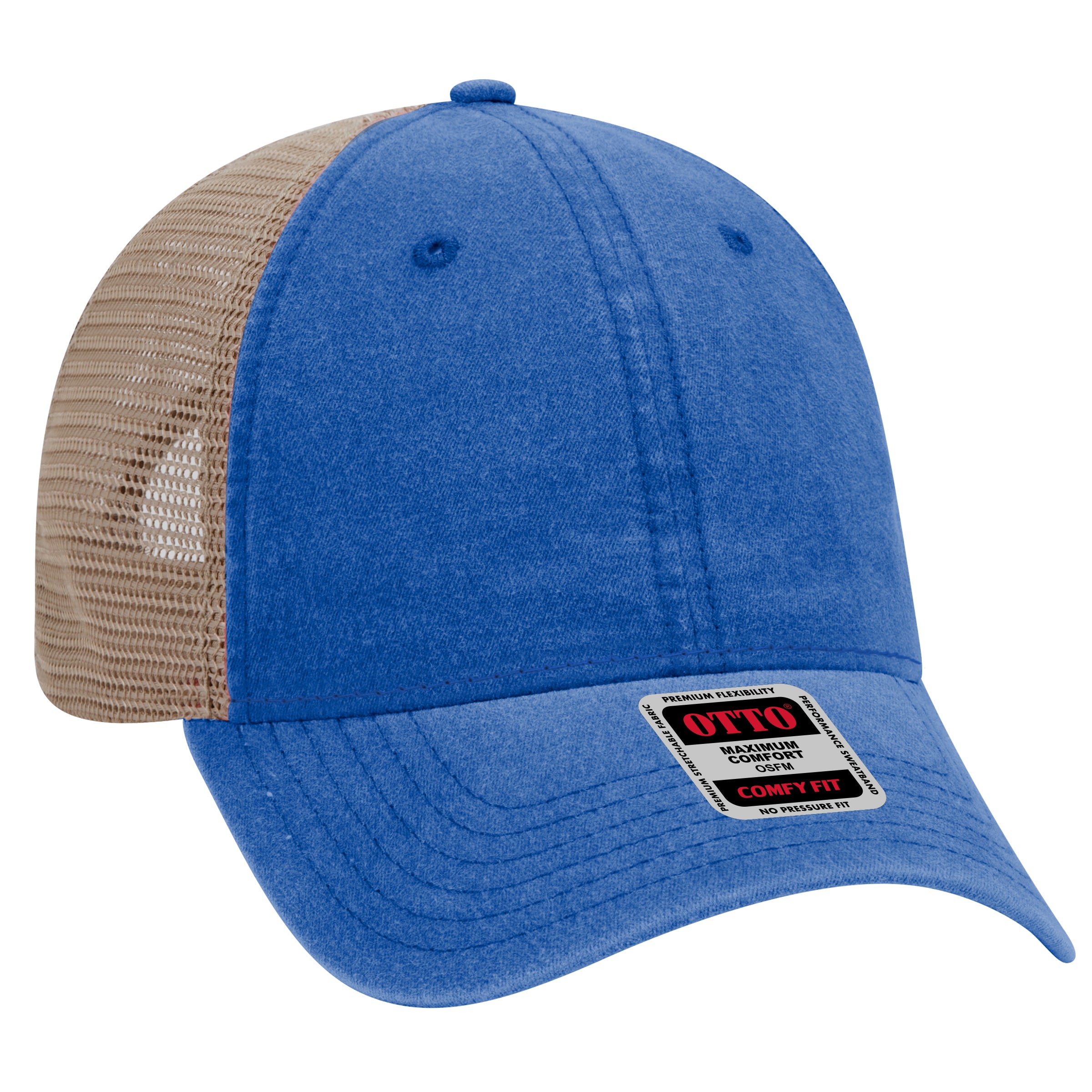121-1202 OTTO CAP "OTTO COMFY FIT" 6 Panel Low Profile Mesh Back Trucker Hat