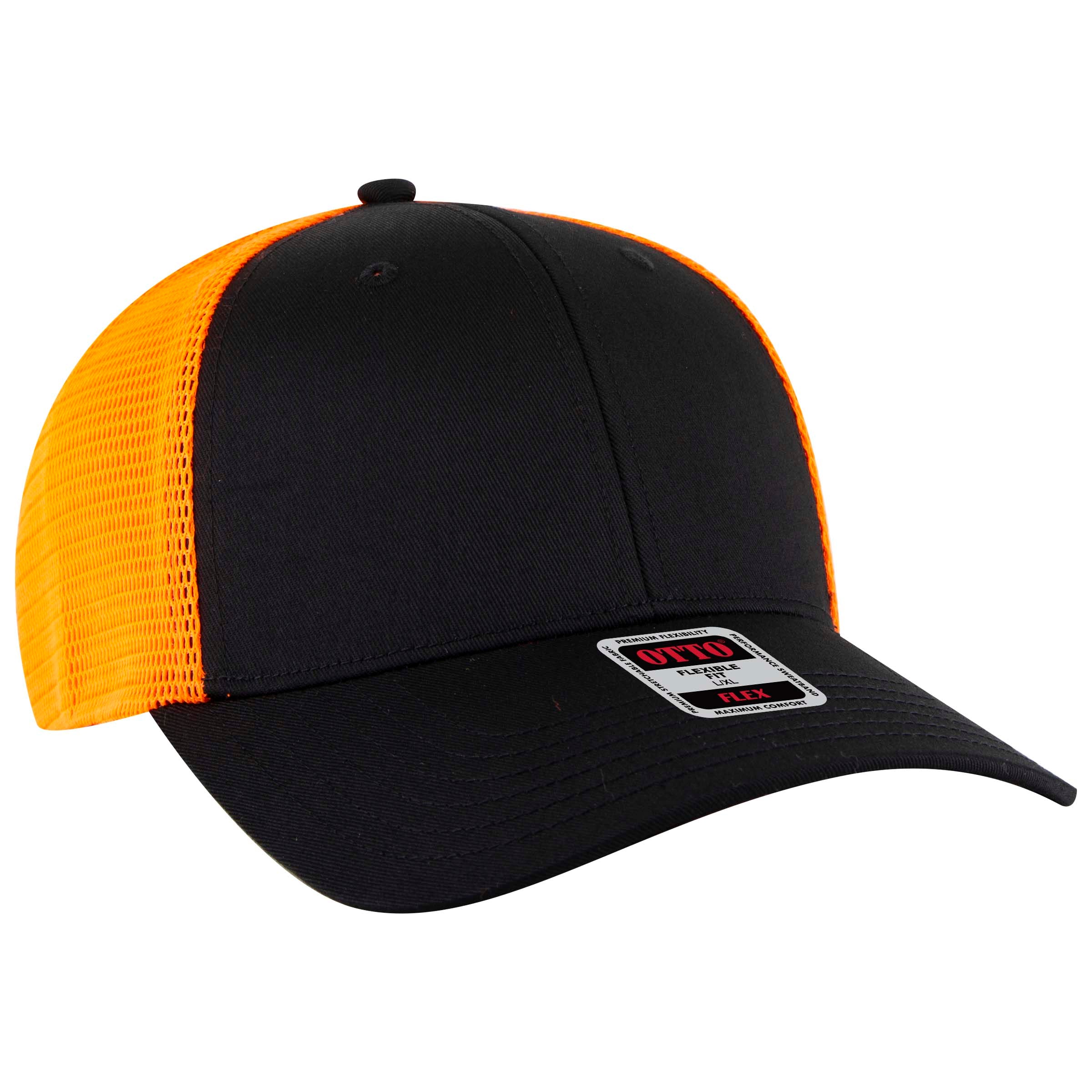 135-2 OTTO CAP "OTTO FLEX" 6 Panel Low Profile Mesh Back Trucker Hat