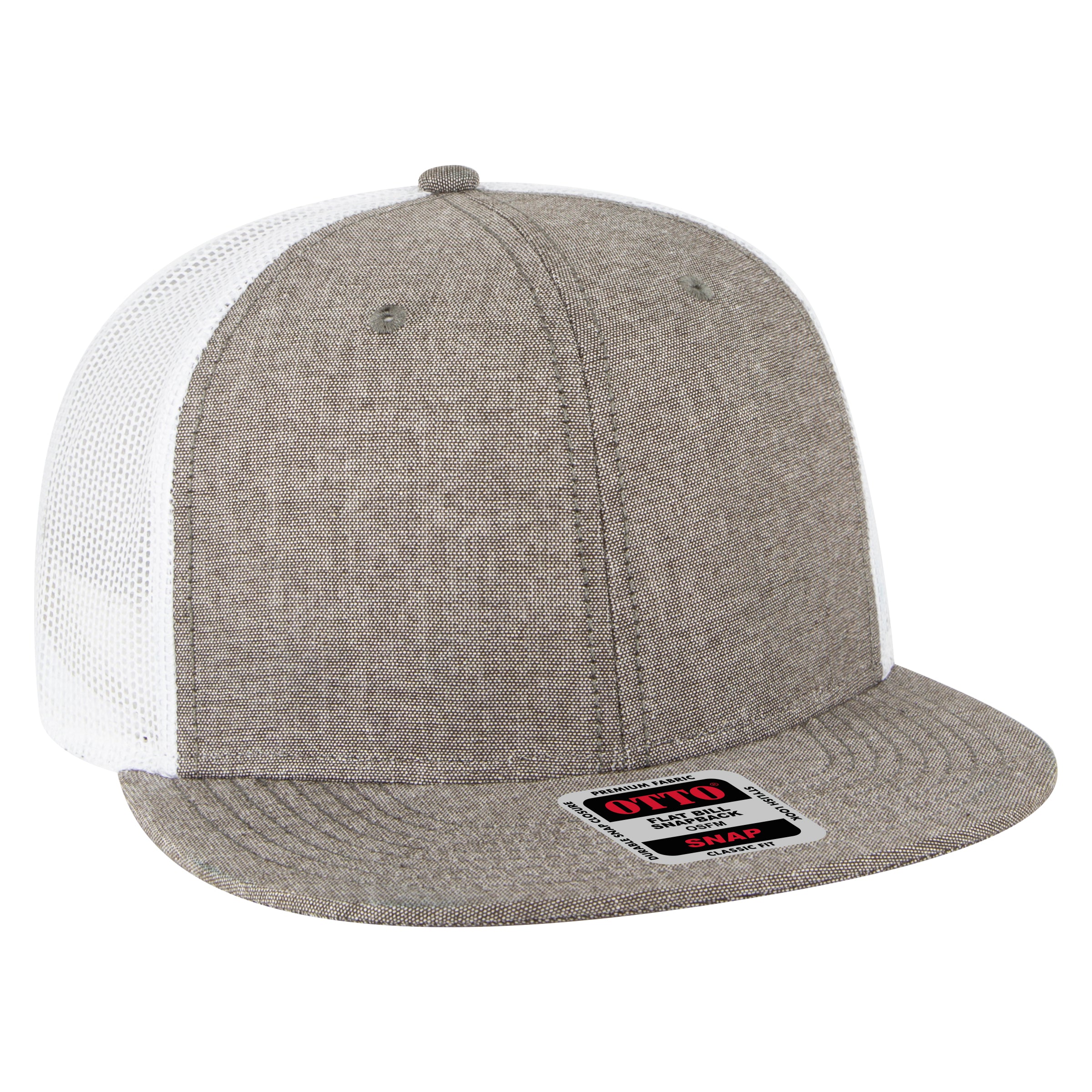 141-1070 OTTO CAP "OTTO SNAP" 6 Panel Pro Style Mesh Back Trucker Snapback Hat