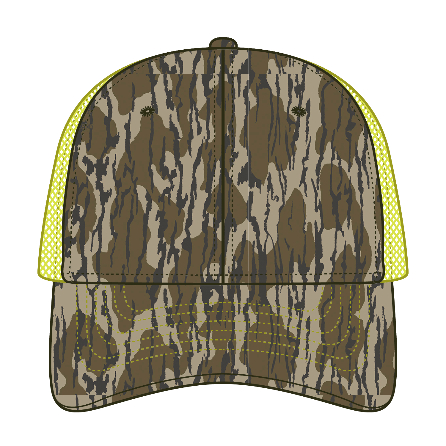 171-1293 OTTO CAP Mossy Oak Camouflage Superior Polyester Twill 6 Panel Low Profile Mesh Back Baseball Cap